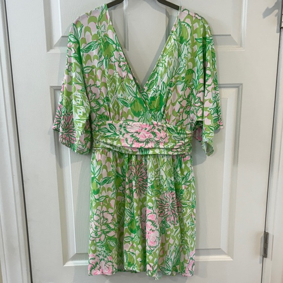 Lilly Pulitzer Dresses & Skirts - Lilly Pulitzer Green and Pink Paige Skort Romper
